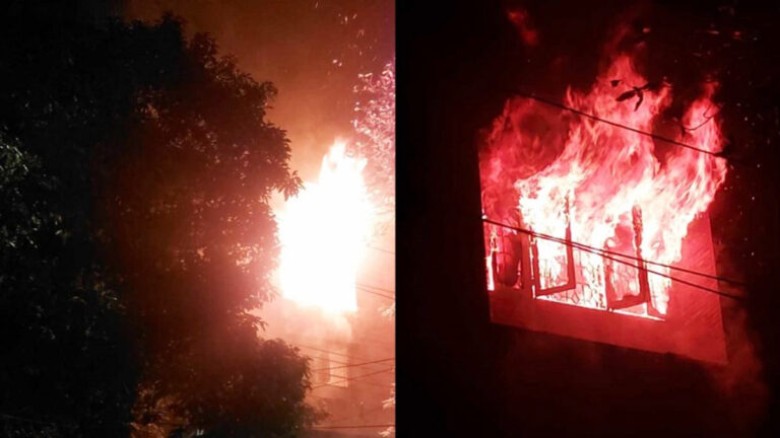 এবার শেখ হাসিনার বাসভবন সুধা সদনেও ছাত্র-জনতার আগু...